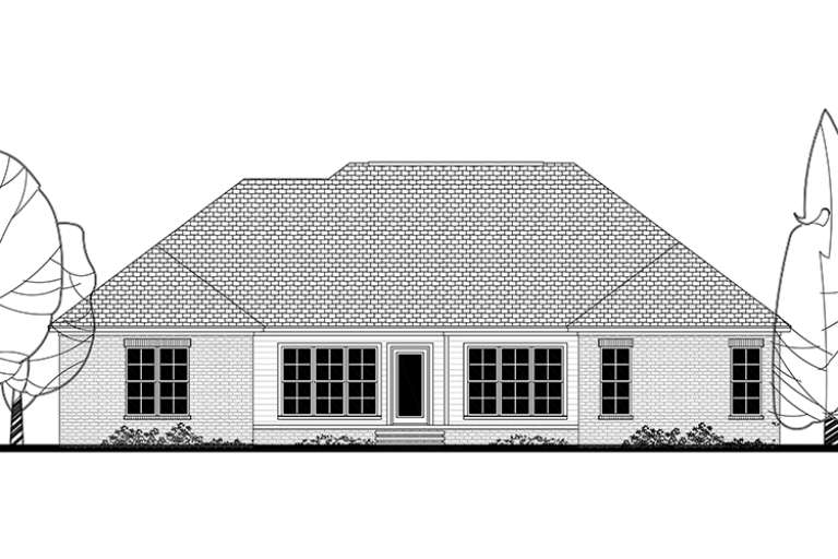 Ranch House Plan #041-00164 Elevation Photo