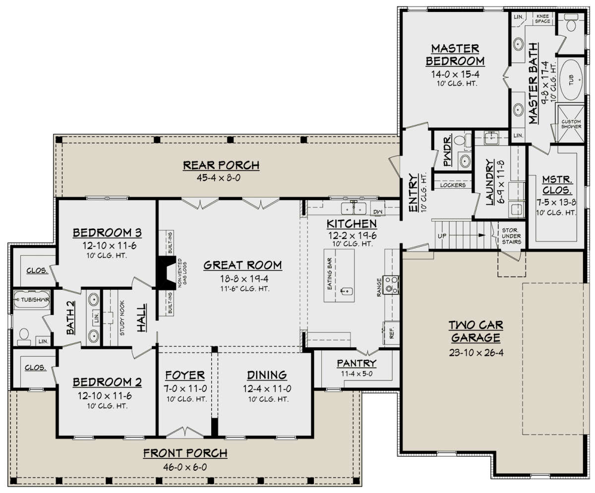 Main Floor for House Plan #041-00166