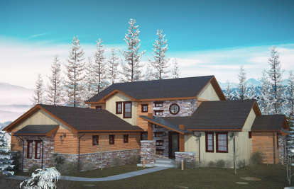 Mountain House Plan #5631-00075 Elevation Photo