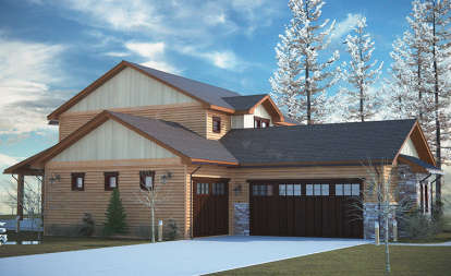 Mountain House Plan #5631-00075 Elevation Photo