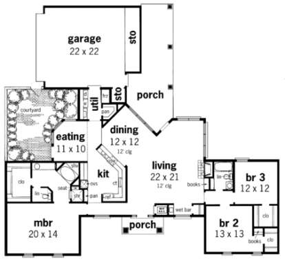 Floorplan1 for House Plan #048-00121