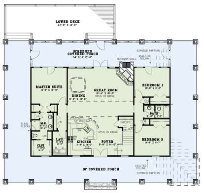 Main Floor for House Plan #110-01049