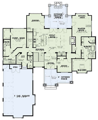 Main Floor  for House Plan #110-01051