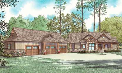 Craftsman House Plan #110-01054 Elevation Photo