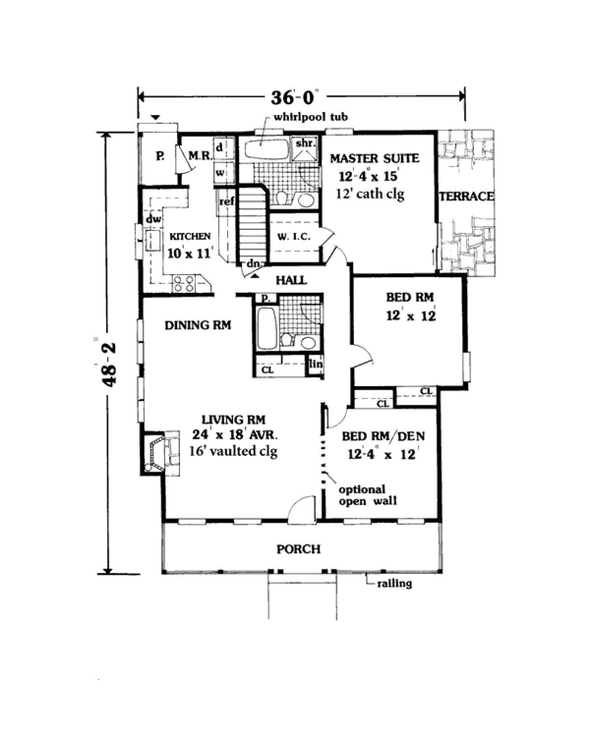 Main Floor for House Plan #033-00021