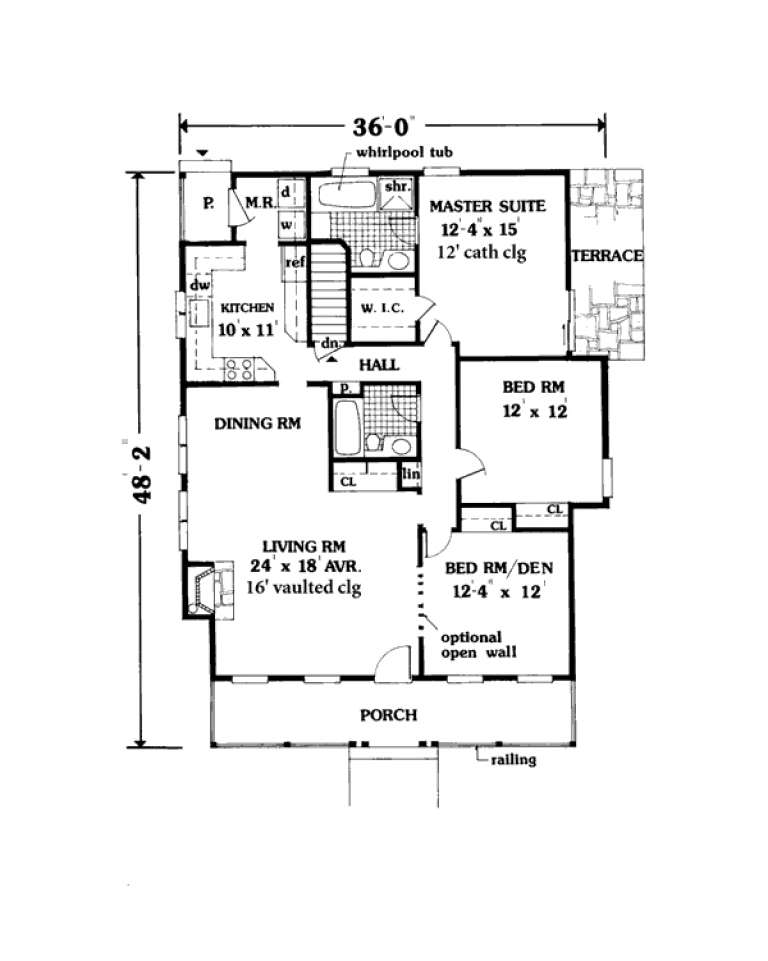 House Plan House Plan #185 Drawing 1