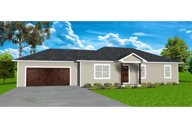 House Plan House Plan #18503 Angled Front Elevation