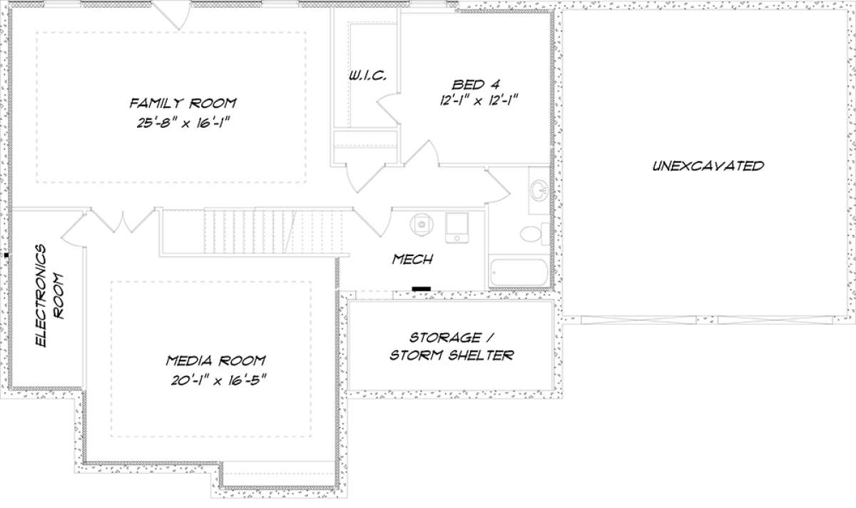 Basement for House Plan #5678-00002