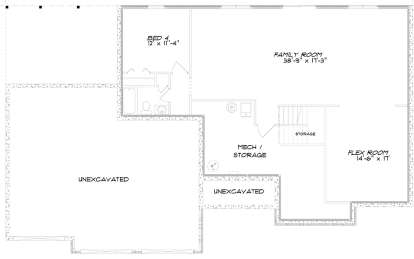Basement for House Plan #5678-00003