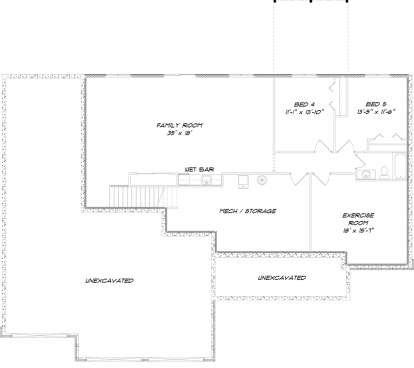 Basement for House Plan #5678-00005