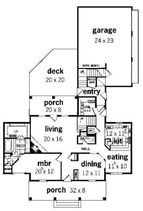 Floorplan 1 for House Plan #048-00124