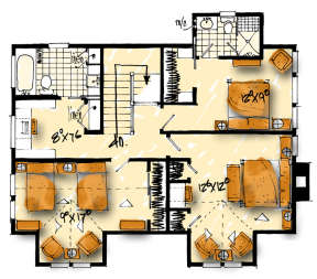 Upper for House Plan #1907-00042