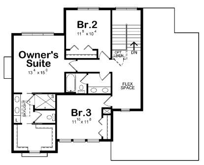 Upper for House Plan #402-01463