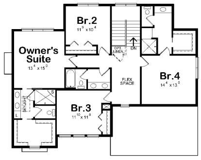 Upper for House Plan #402-01464