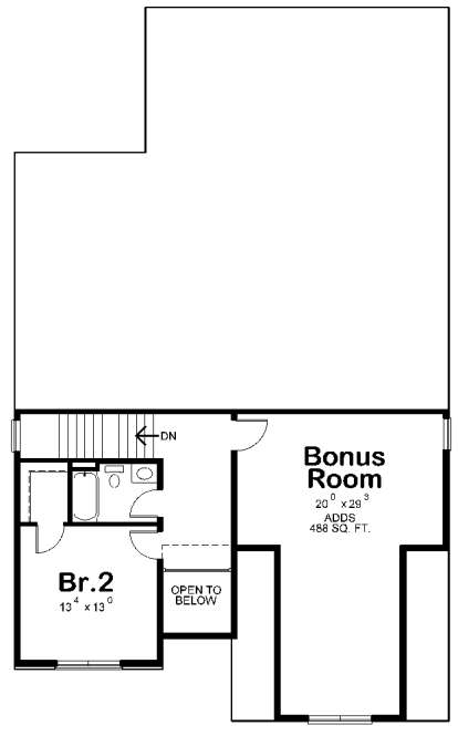 Upper for House Plan #402-01465