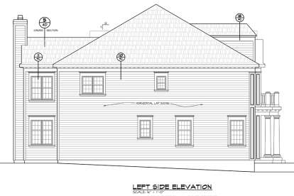 Colonial House Plan #402-01469 Elevation Photo