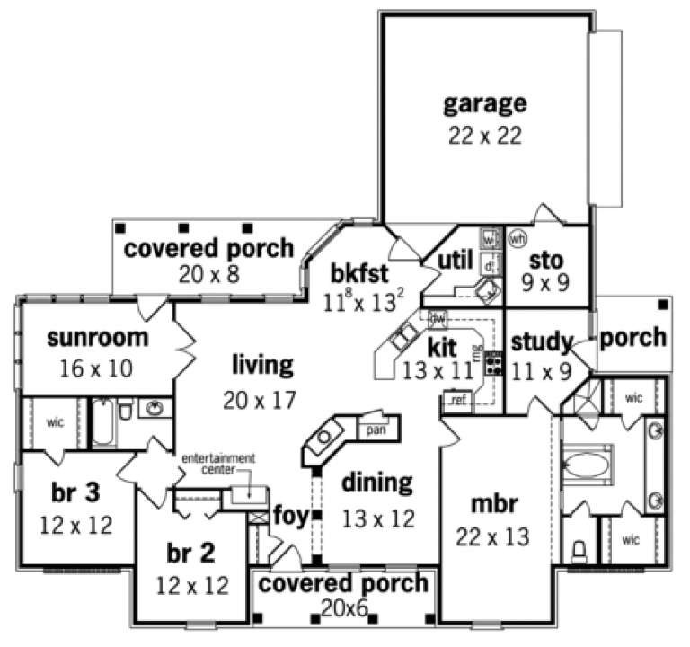 House Plan House Plan #1852 Drawing 1