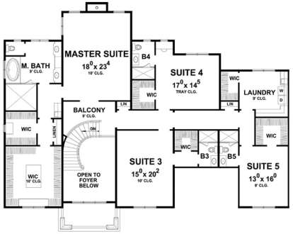 Upper for House Plan #402-01470