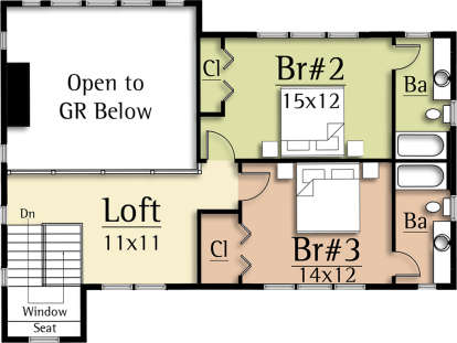 Upper for House Plan #8504-00109