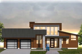 Modern  House Plan #8504-00114 Elevation Photo