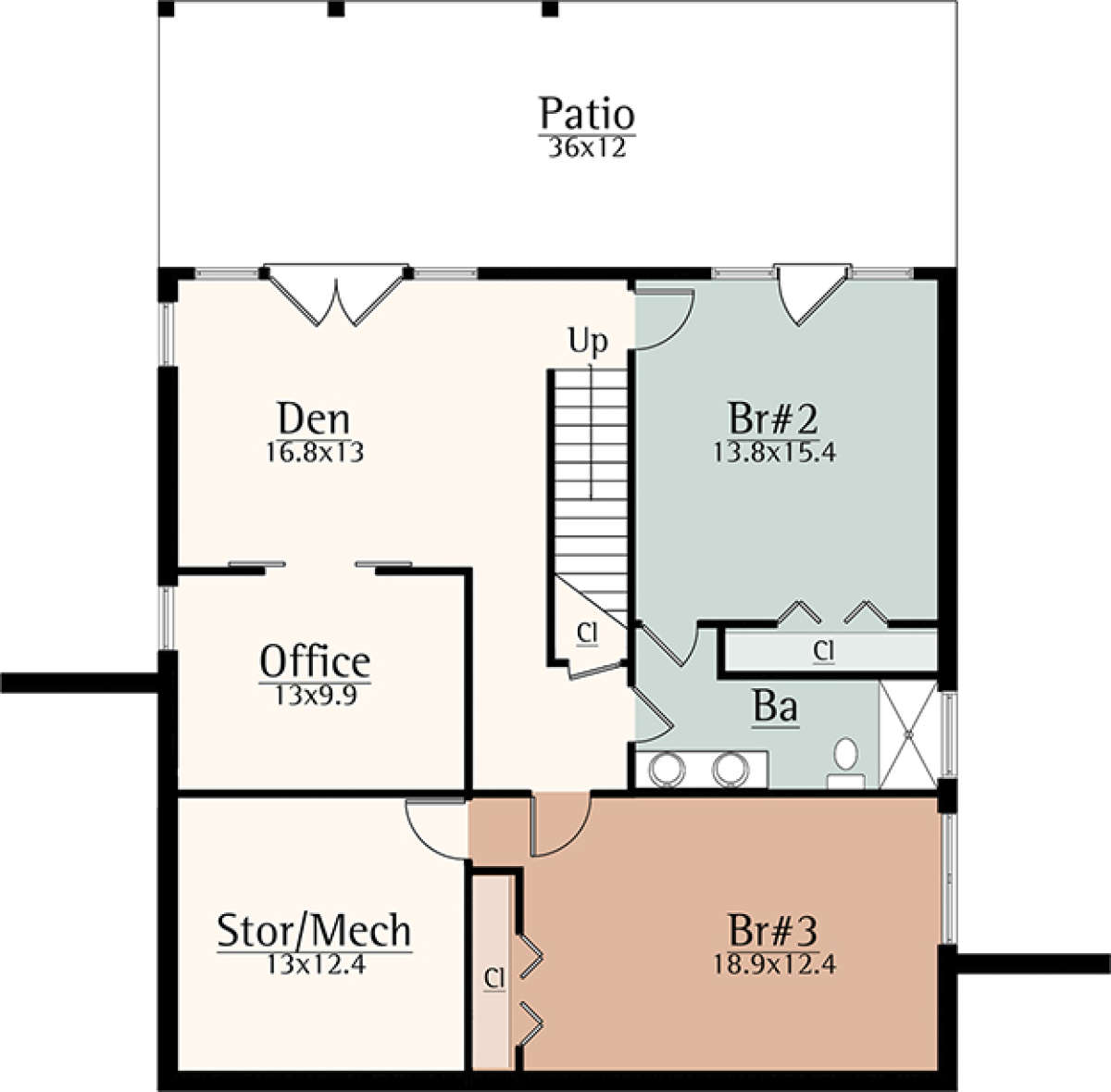 Basement for House Plan #8504-00114