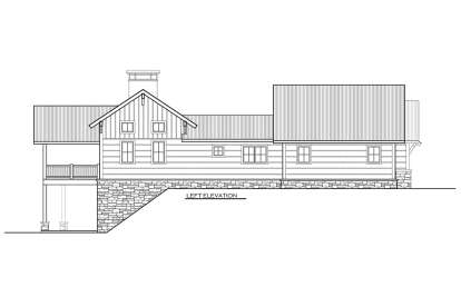 Mountain Rustic House Plan #8504-00115 Elevation Photo