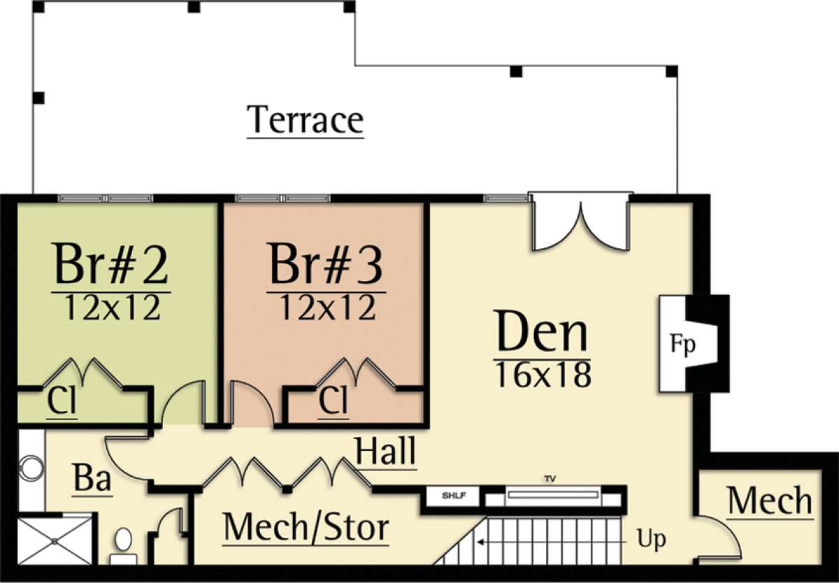 Basement for House Plan #8504-00115