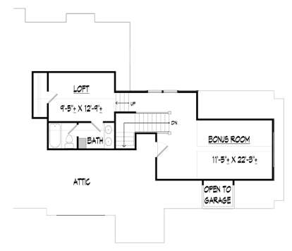 Upper for House Plan #6082-00114