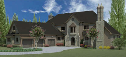 European House Plan #6082-00115 Elevation Photo