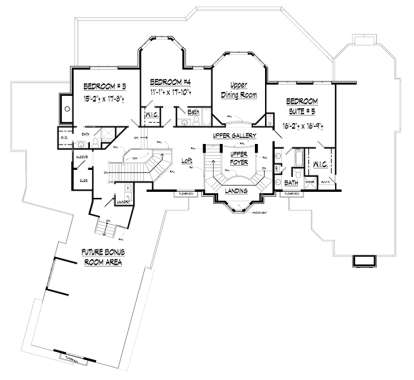 Upper for House Plan #6082-00115