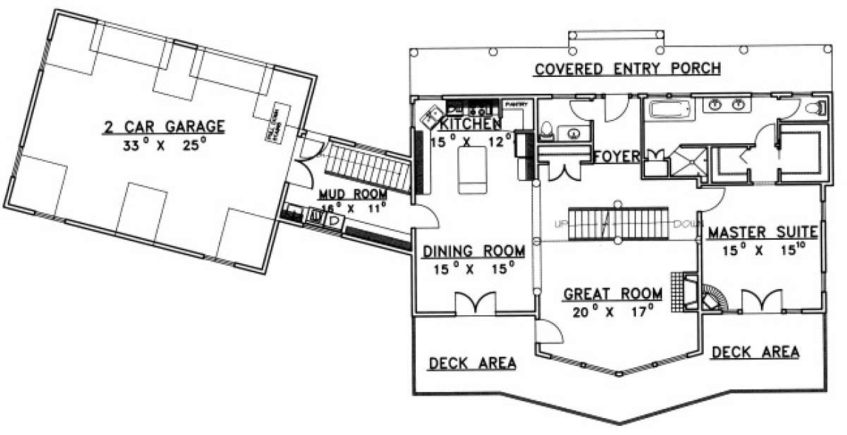 First Floor for House Plan #039-00465