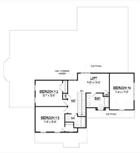 Upper for House Plan #6082-00117