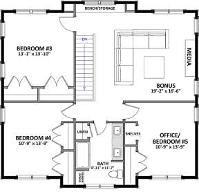 Upper for House Plan #6849-00025