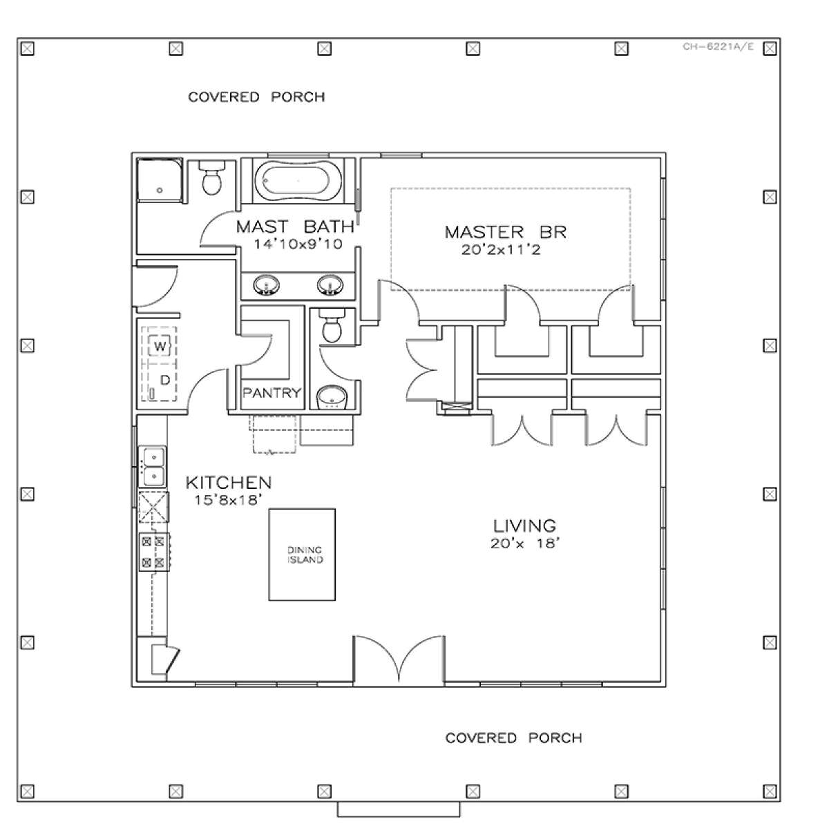 Floorplan 1 for House Plan #6471-00097