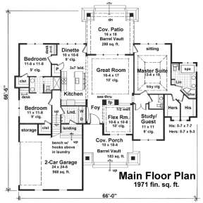 Main Floor for House Plan #098-00293