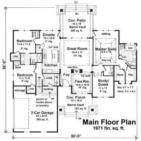 Main Floor for House Plan #098-00293