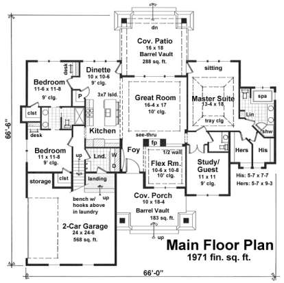 Main Floor for House Plan #098-00293