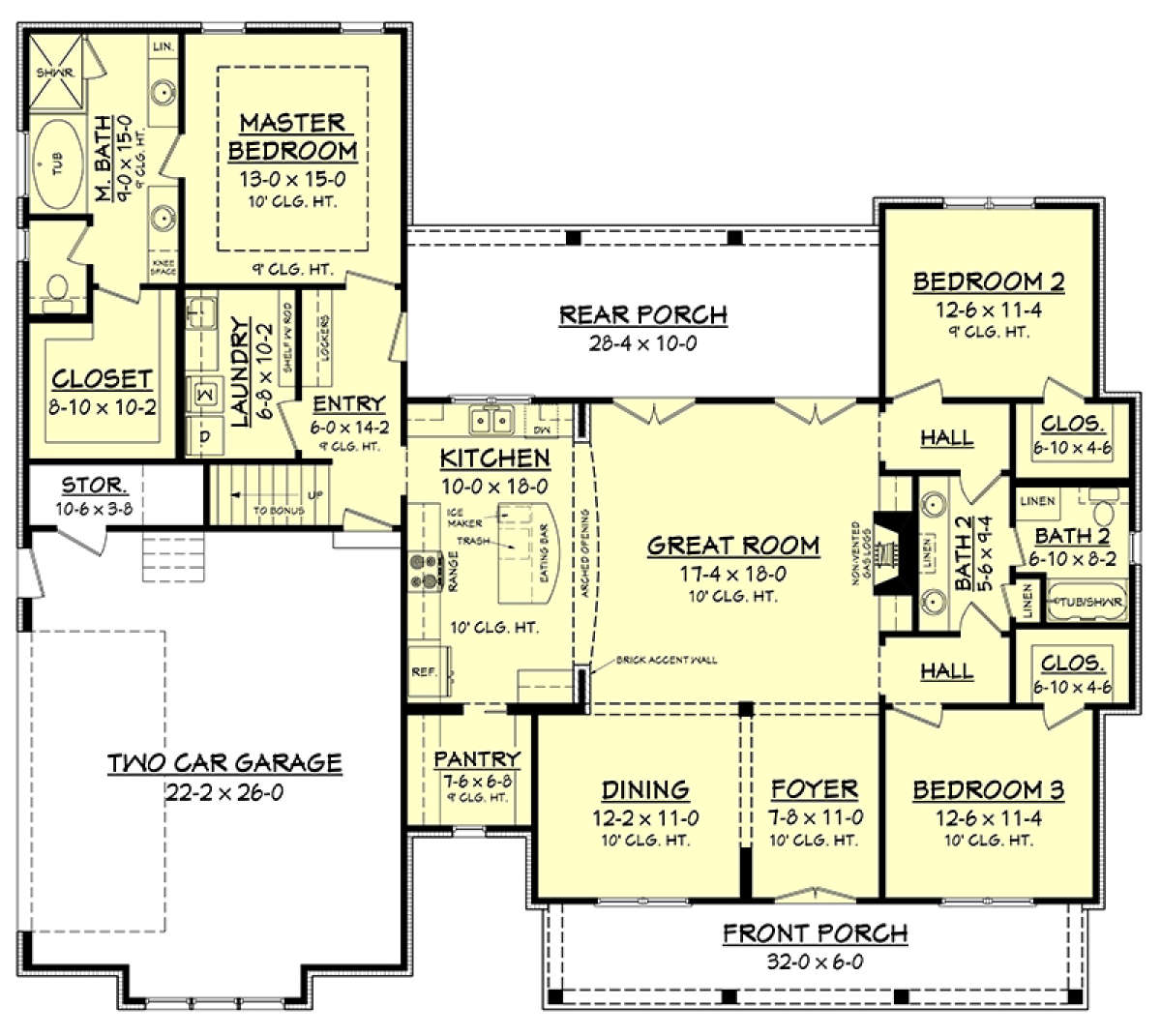 Main Floor for House Plan #041-00168