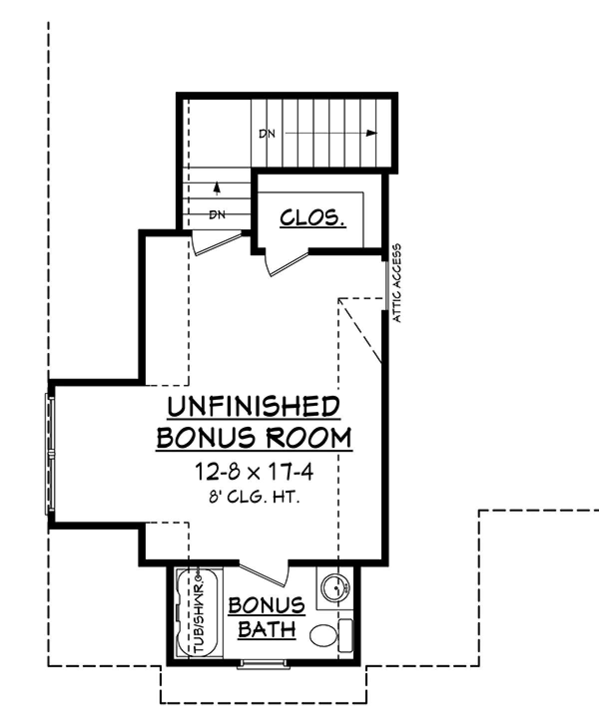Bonus Room for House Plan #041-00168