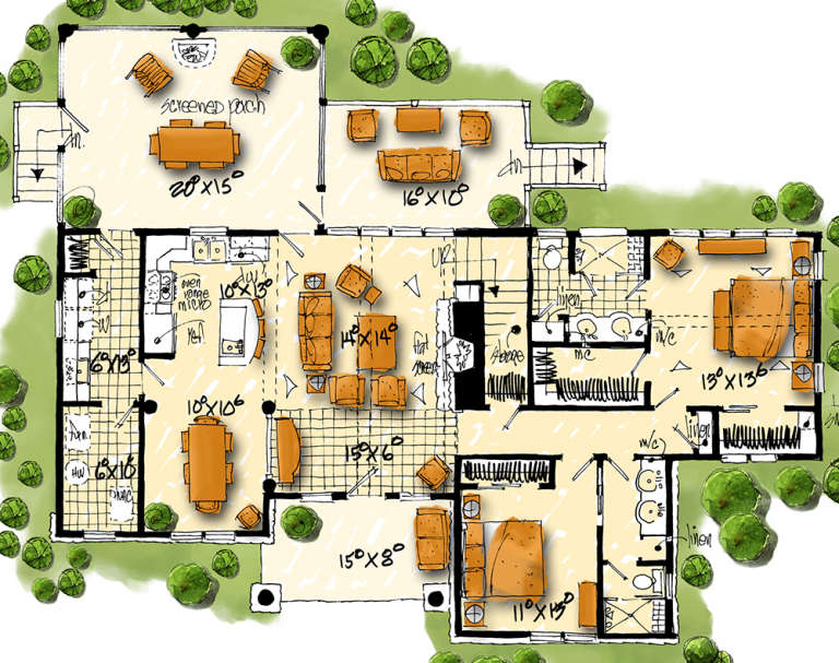 House Plan House Plan #18555 Drawing 1