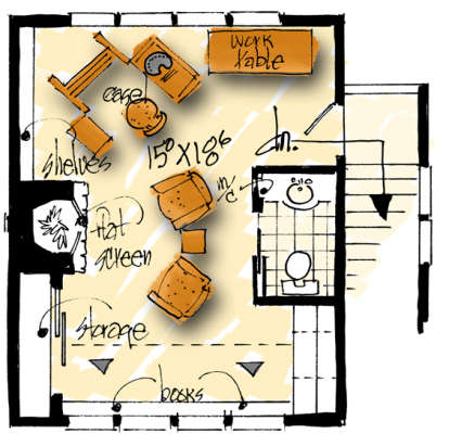 Upper for House Plan #1907-00044
