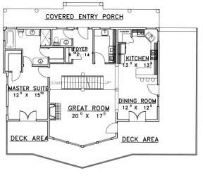 First Floor for House Plan #039-00466