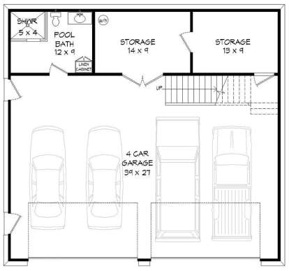 Garage Floor for House Plan #940-00044