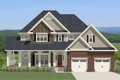 Traditional House Plan #6849-00027 Elevation Photo