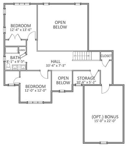 Upper for House Plan #6849-00027