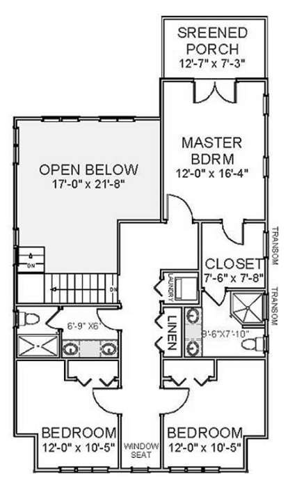 Upper for House Plan #6849-00028
