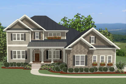 4 Bed, 4 Bath, 3069 Square Foot House Plan - #6849-00031