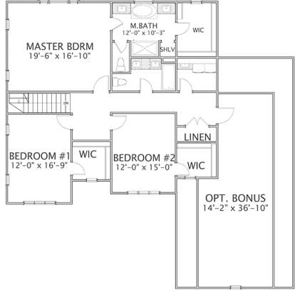Upper for House Plan #6849-00032