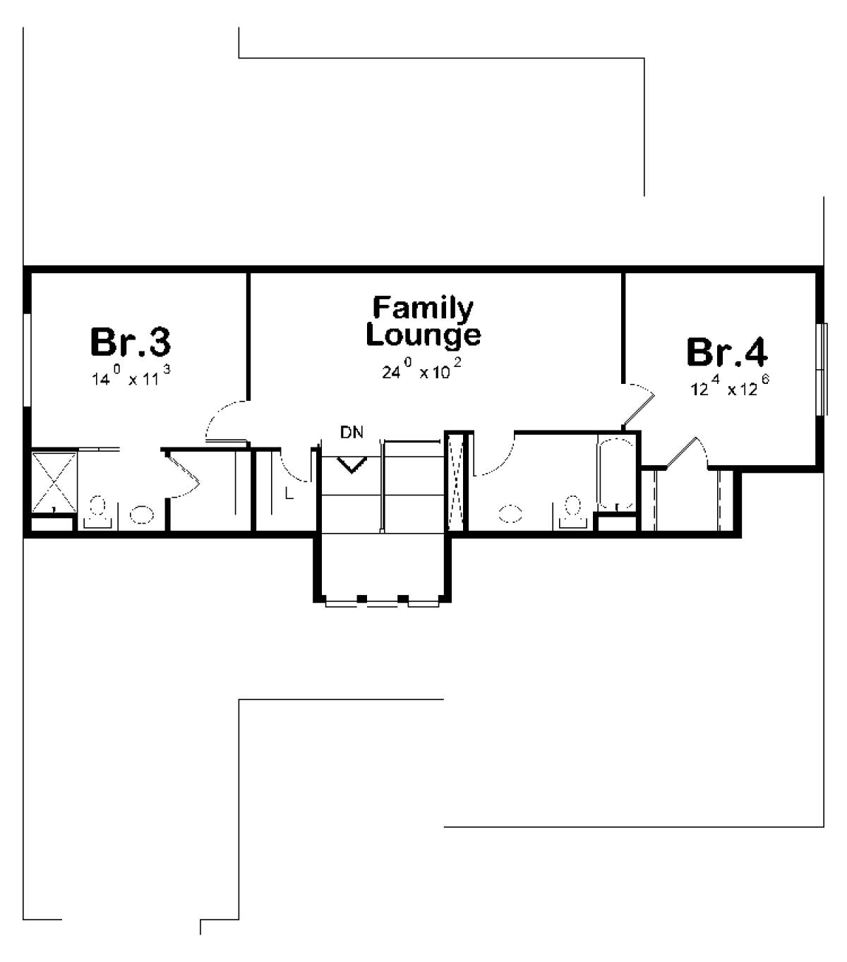 Upper for House Plan #402-01474