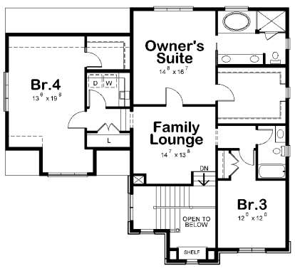 Upper for House Plan #402-01475